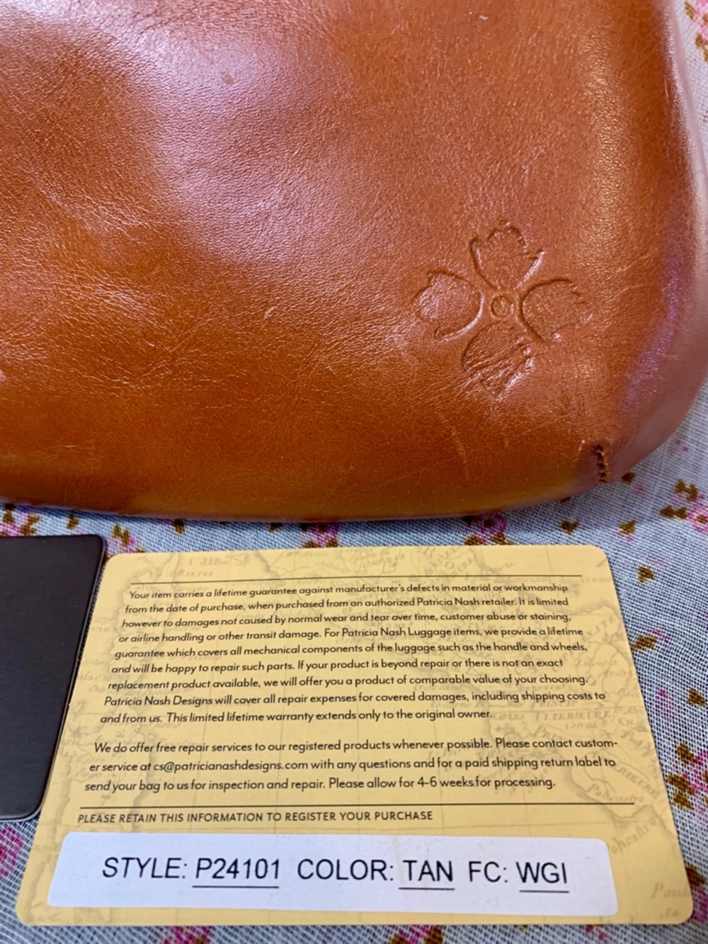 Patricia Nash Tan Leather Clutch - Picture 2 of 8